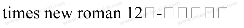 times new roman 12号字体转换